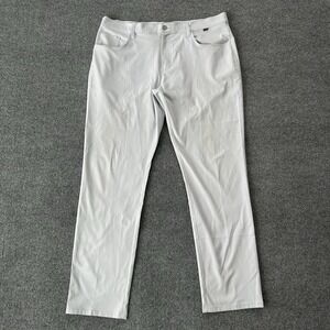 Travis Mathew Pants Men 38 X 32 Light Grey Open To Close Performance Trouser P14